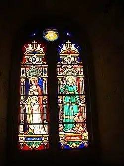 Vitraux représentant Sainte Anne et Saint Michel