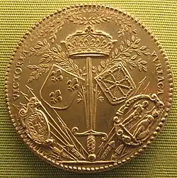 Une médaille, par Philippe Danfrie (1590).