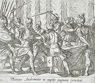 Phinée attaque Persée.