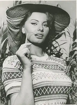 Sophia Loren, sex-symbol féminin des années 1950-60.