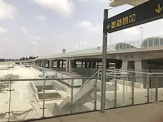 La station en travaux.