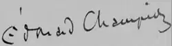 signature d'Édouard Champion
