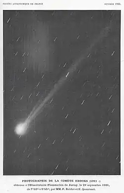 Description de l'image Photographie de la comète Brooks (1911).jpg.