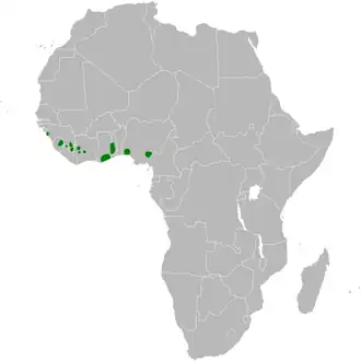Description de l'image Phyllastrephus baumanni distribution map.png.