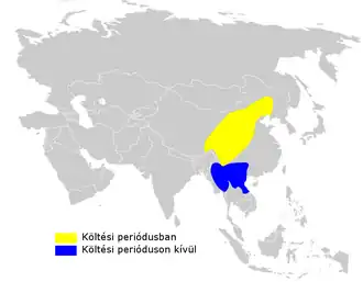 Description de l'image Phylloscopus armandii distribution map.png.