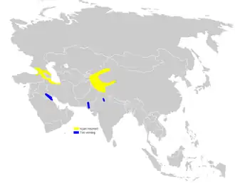 Description de l'image Phylloscopus sindianus distribution map.png.