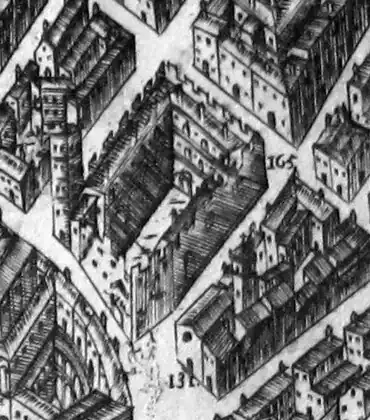 Le Pplais du Podestà dans le Pianta del Buonsignori, 1584-1594