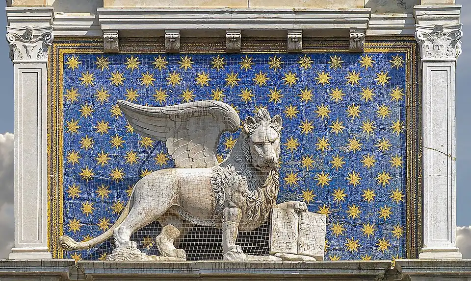 Lion de saint Marc, symbole de la république de Venise.