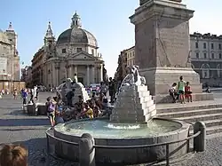 Fontaine de l'obélisque de la piazza del Popolo