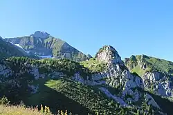 Vue du pic de Jallouvre depuis le plateau de Cenise.