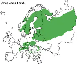 Aire de répartition naturelle.