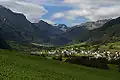 Vue de Müstair et l'amont de la vallée.