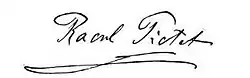 signature de Raoul Pictet