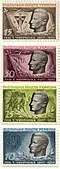 Timbres postaux à l'effigie de Roman Choukhevytch.