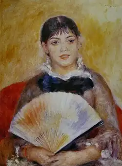 Auguste Renoir  La Femme à l'éventail  musée de l'Ermitage en provenance du musée national d'Art moderne occidental en 1930 .