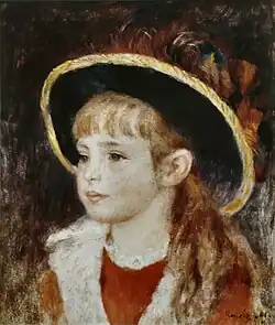 La fille d'Henriette Henriot (Jane Henriot ) Filette au chapeau bleu (1881).