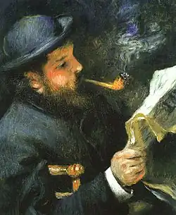 Claude Monet lisant, 1872,musée Marmottan.