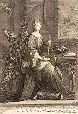 Madame de Lesdiguières et son esclave noire.
