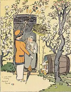 La bourgeoise aux champs, dessin publié dans Le Sourire.