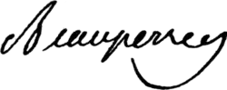 signature de Pierre Joseph Antoine Beauperrey