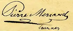 signature de Pierre Menard (lieutenant-gouverneur)