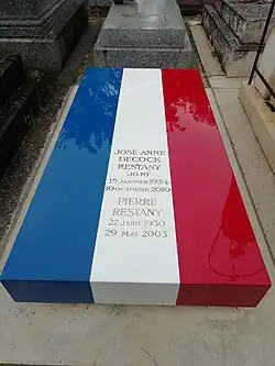Tombe de Pierre Restany et Jos De Cock.