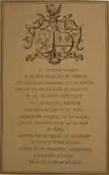 Épitaphe funéraire de Charles de Prelle dit Compère, seigneur de la Nieppe, major au service de Sa Majesté Catholique, et de Catherine-Thérèse de Coppehem.