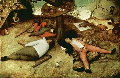 Pieter Bruegel l'Ancien, Le Pays de Cocagne, 1567