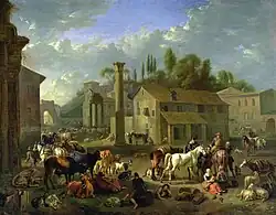 Soldats installés dans un village, 1697, York Museums Trust.