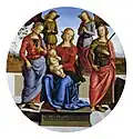 La Vierge et l'Enfant entourés de deux anges, sainte Rose et sainte Catherine (Le Pérugin et Andrea Aloigi)