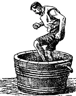 Foulage au pied au XIXe&nbsp;siècle