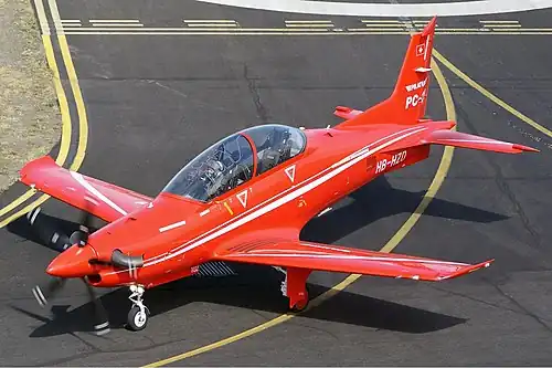 Second Pilatus PC-21 de série et appareil de démonstration à la bases aériennes Williams en Australie en 2010.