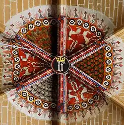 Clef de voûte armoriée d'une nef