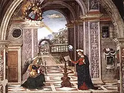 Panneau entier de l'Annonciation.