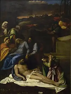 La Lamentation of Jesus, 1516, musée de l'Ermitage, partie centrale d'un triptyque.