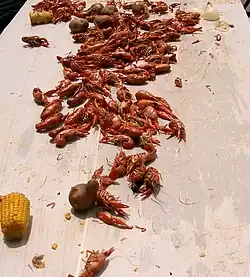 Pique-nique aux écrevisses en Louisiane.