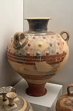 Vase piriforme découvert à Asine (1350-1300 av. J.-C.)