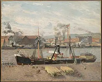 Port de Rouen, Déchargement du boisClark Art Institute, Williamstown