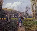 Paysanne et sa fille pendant la récolte à Pontoise, Pissarro, 1882