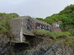 Bunker Regelbau 667, ayant son angle de tir vers Tournemine.