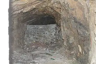 Photo de l'intérieur d'un tunnel datant de la Seconde Guerre mondiale