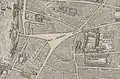 La place Maubert sur le plan de Gomboust de 1652.
