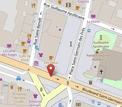 Plan du quartier et indicateur géographique.