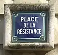Plaque de la place.