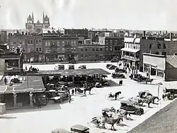 Place du marché, Shawinigan Falls, 1930.
