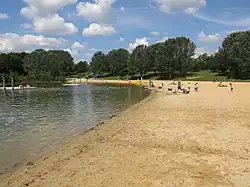 La plage de la Base de Torcy.