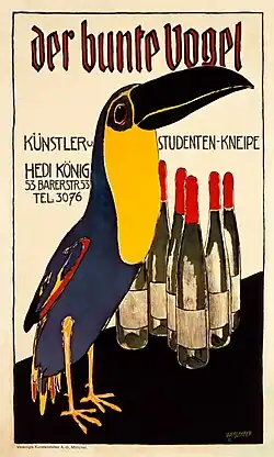 Der bunte Vogel (1911), affiche lithographiée