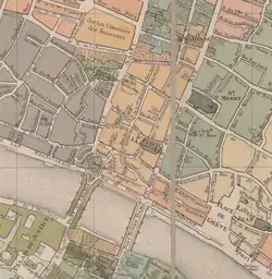 La paroisse sur un extrait du plan de Junié, 1786