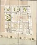 Plan de l'hôpital de la Charité en 1853