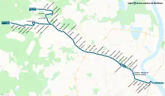Voir la carte de la ligne.